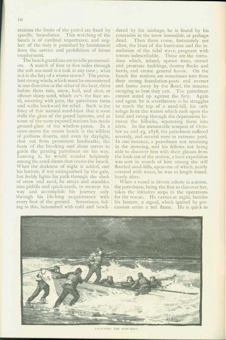 THE UNITED STATES LIFE-SAVING SERVICE--1880; predecessor to today's Coast Guard. vist0071k